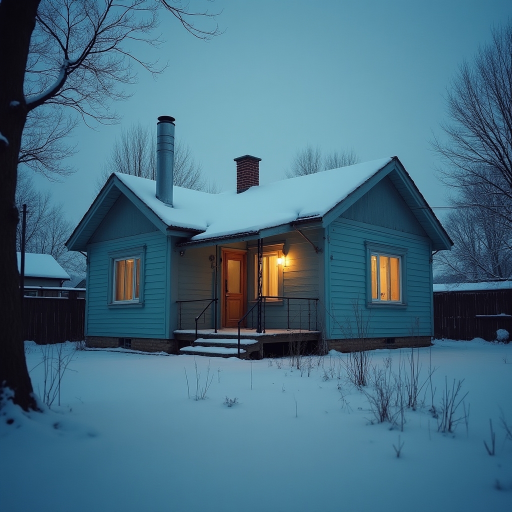 Частный дом в Кыргызстане зимой